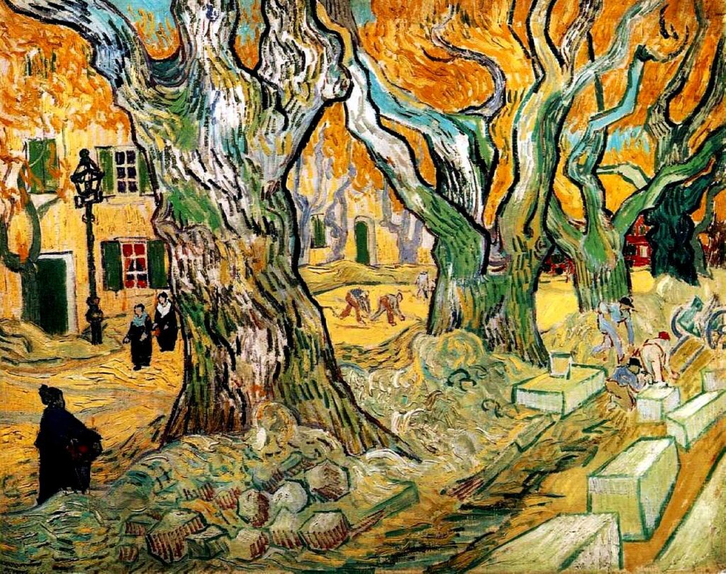 van gogh, road menders,